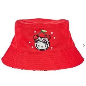 tokidoki x Hello Kitty Cherry Kitty Reversible Bucket Hat - NWOT